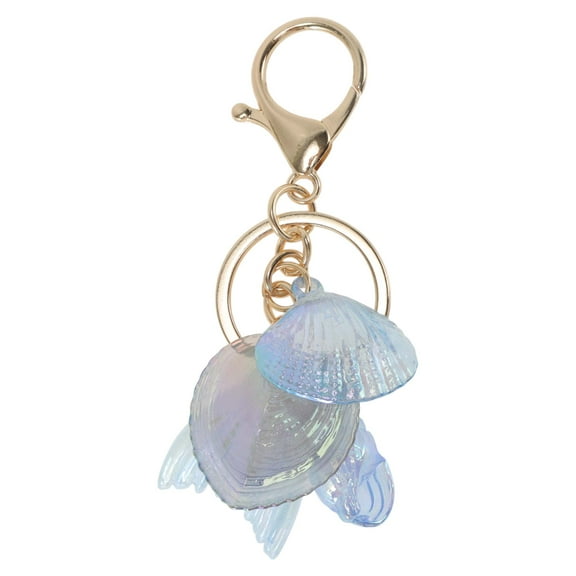 Unique Bargains Fashion Imitation Shell and Conch Handbag Charm Blue 1 Pc