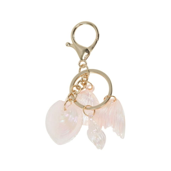 Unique Bargains Fashion Imitation Shell and Conch Handbag Charm Pink 1 Pc