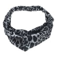 thumbnail image 1 of Unique Bargains Fashion Leopard Pattern Cross Elastic Hairband 1 Pc White Black, 1 of 6