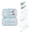 thumbnail image 1 of Unique Bargains Fashion Nail Clipper Kit 2.24"x 0.47"x 0.59" Gradient Blue 10pcs, 1 of 6