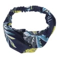 thumbnail image 1 of Unique Bargains Fashion Pineapple Pattern Cross Elastic Hairband 1 Pc Navy Blue, 1 of 6