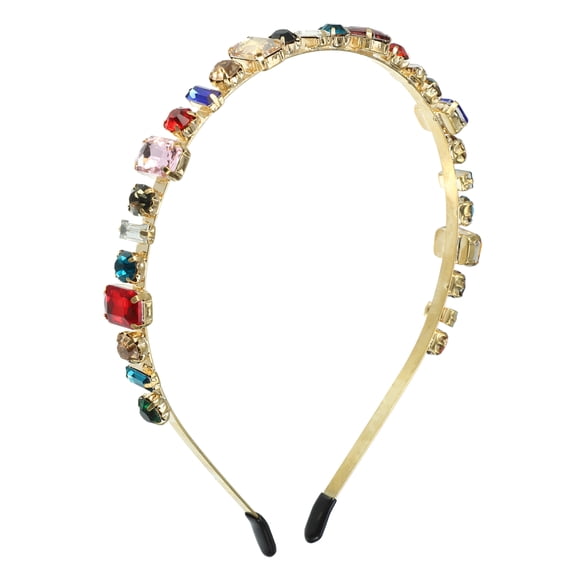 Unique Bargains Fashion Rhinestone Thin Head Bands Multicolor
