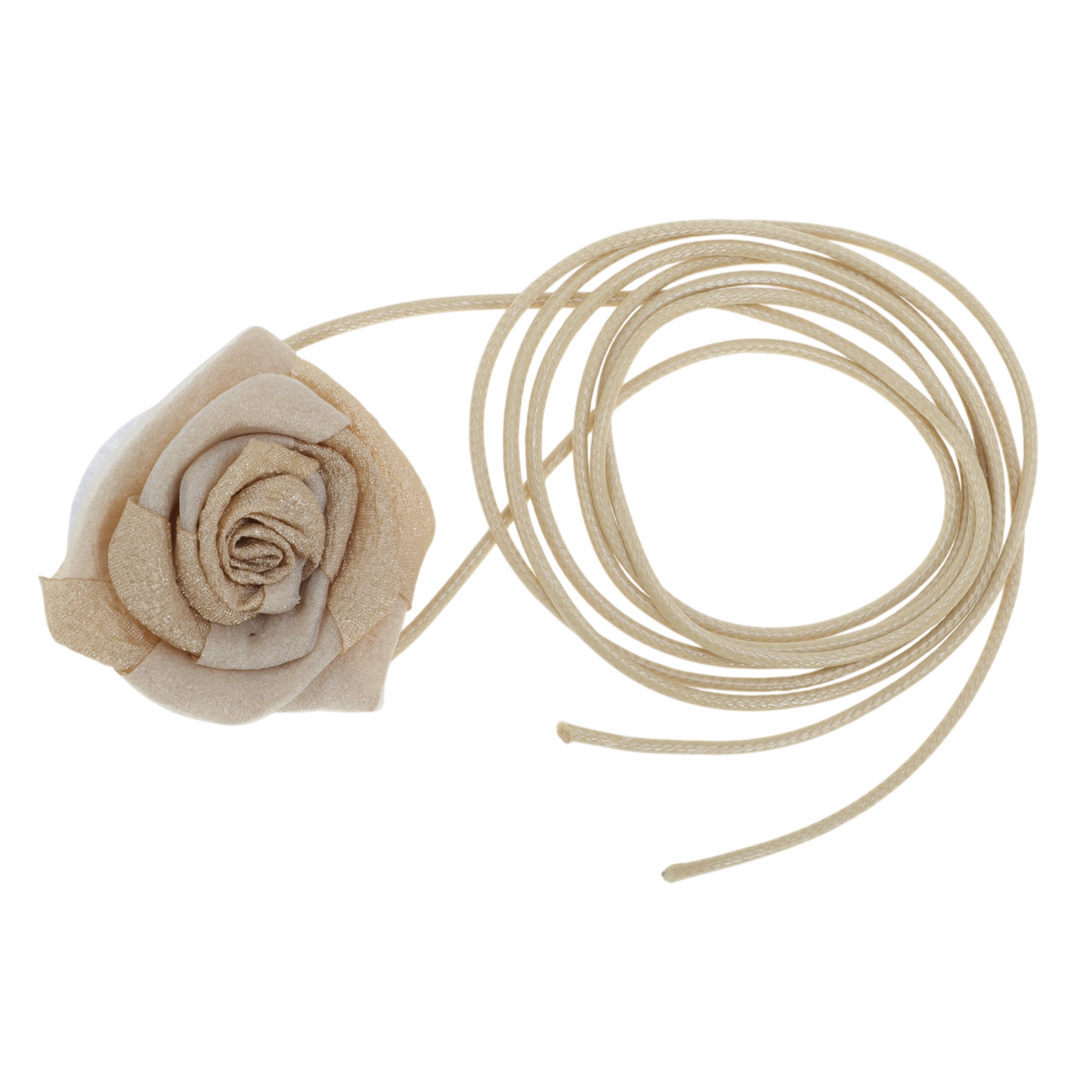 Unique Bargains Fashion Rose Adjustable Choker Necklace for Women Khaki