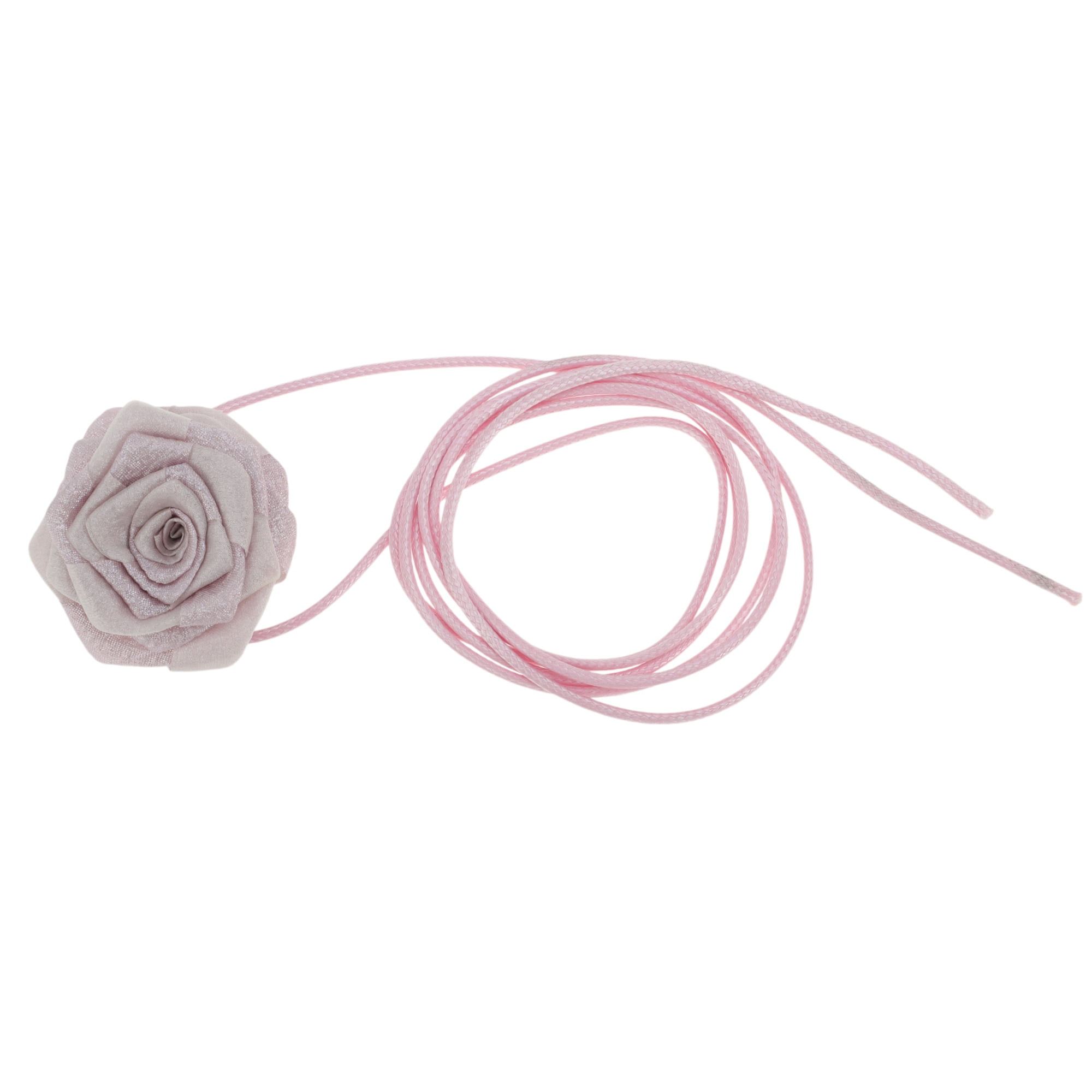 Unique Bargains Fashion Rose Adjustable Choker Necklace for Women Purple, Light Pink