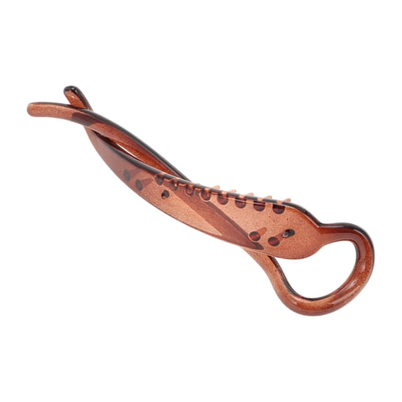 Unique Bargains Fashion Simple Twist Hair Clips for Hairdo Styling and Daily Brown