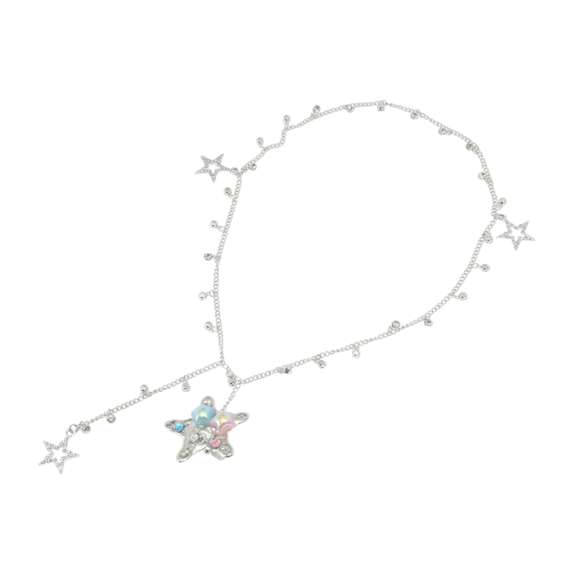 Unique Bargains Fashion Star Braided Hair Chain for Women Silver Tone 1 Pc