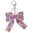 thumbnail image 1 of Unique Bargains Fashion Swallowtail Bow Geometric Pattern Handbag Charm Red, Purple 1 Pc, 1 of 5