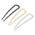 thumbnail image 1 of Unique Bargains Fashion U-shaped Hair Pin for Women 2 Pcs Gold Tone, Silver Tone, Black, 1 of 5