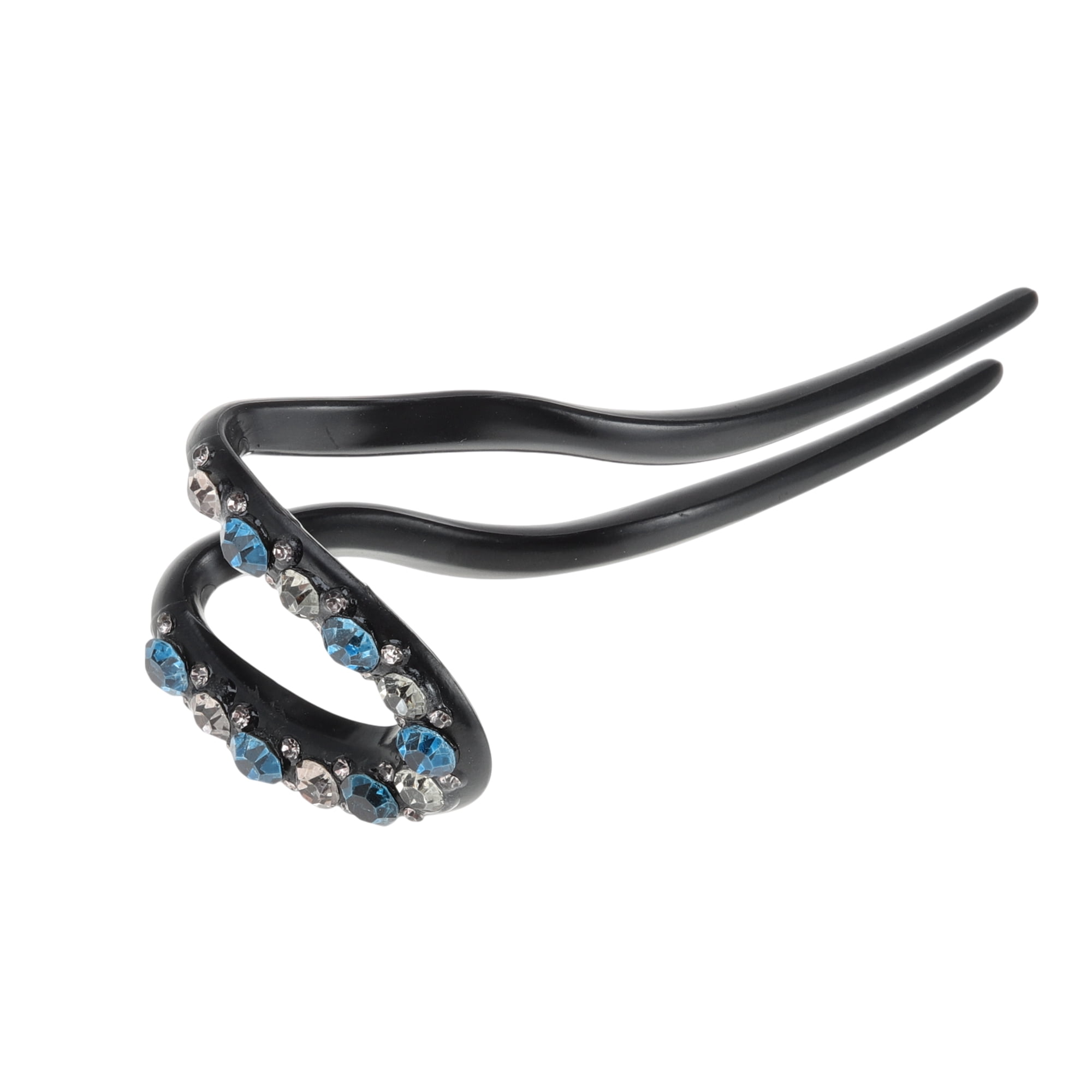 Unique Bargains Comfortable No Slip Fashion U-shaped Hair Pins for Home 1 Pc Blue, Gray