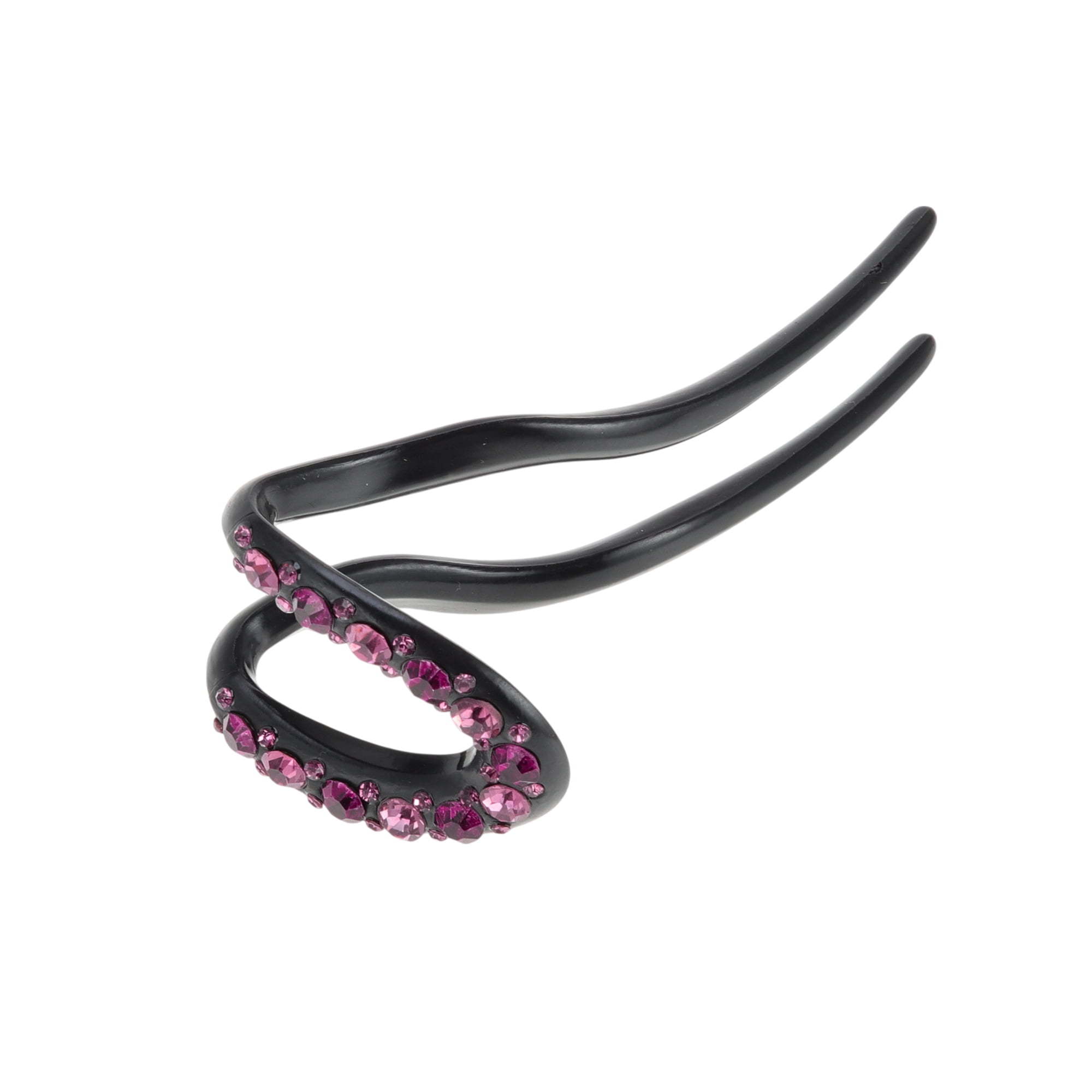 Unique Bargains Comfortable No Slip Fashion U-shaped Hair Pins for Home 1 Pc Dark Light Purple