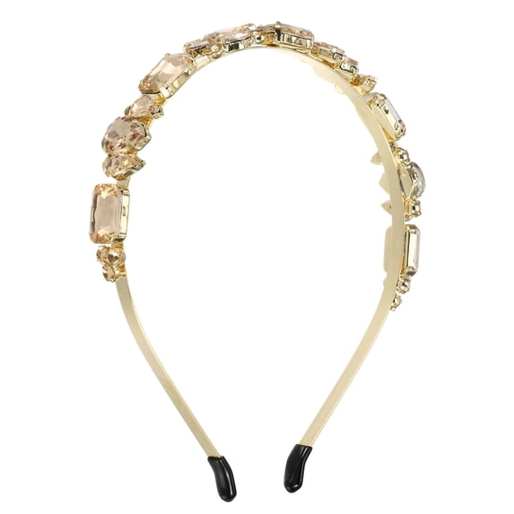 Unique Bargains Fashion Vintage Thin Rhinestone Champagne