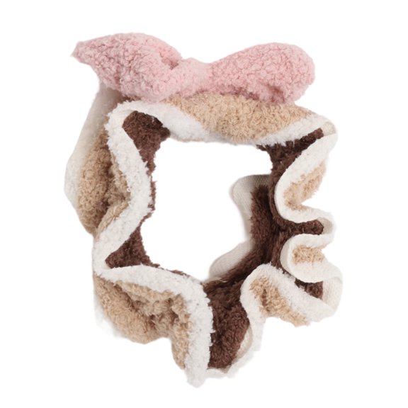 Unique Bargains Fashion Washing Face Knot Bow Headwrap 8.27"x2.76" Brown, Pink