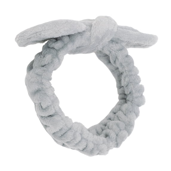 Unique Bargains Fashion Wide Side Letter Knotted Headwrap for Women 7.09"x1.97" Gray