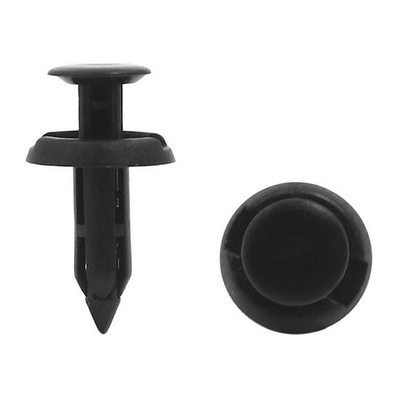 Unique Bargains Father's Day Gift 40pcs 6mm Dia Hole Plastic Rivets Fender Moluding Fastener Clips Black for Car
