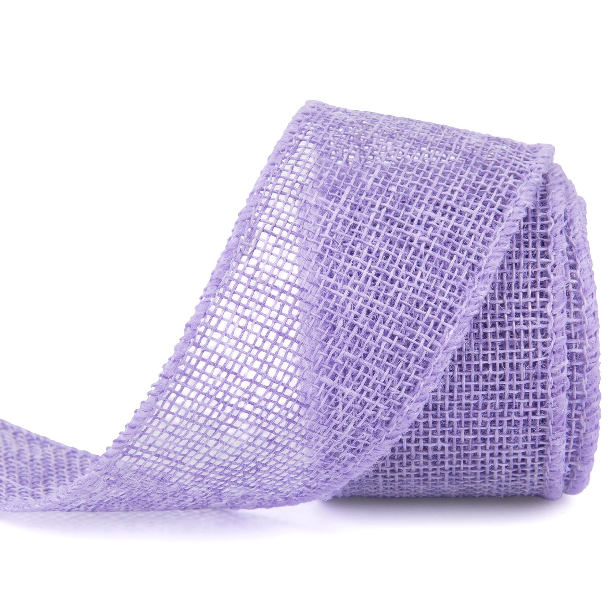 Unique Bargains Faux Burlap Ribbon for Elegant Gift Decoration Purple 4.9 Yard