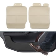 Unique Bargains Faux Leather Car Door Anti Kick Pad Sticker for Toyota Vellfire Alphard 40 series Door Side Edge Guard Protector Interior Accessories Beige 2pcs