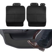Unique Bargains Faux Leather Car Door Anti Kick Pad Sticker for Toyota Vellfire Alphard 40 series Door Side Edge Guard Protector Interior Accessories Black 2 pcs