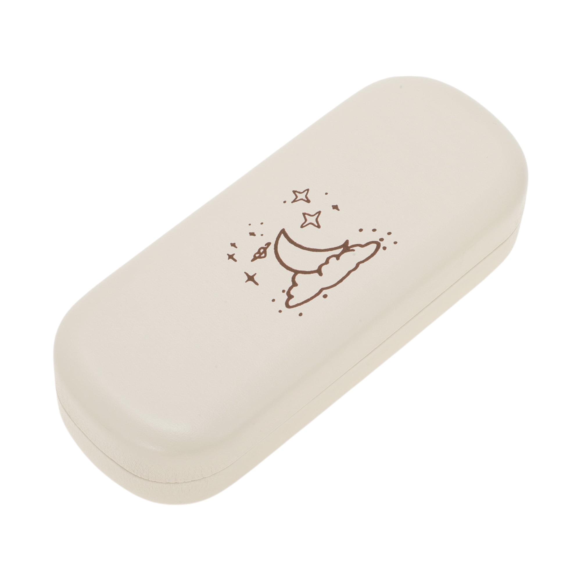 Unique Bargains Faux Leather Eyeglasses Case 6.3"x2.36"x1.18" Moon and Star Pattern