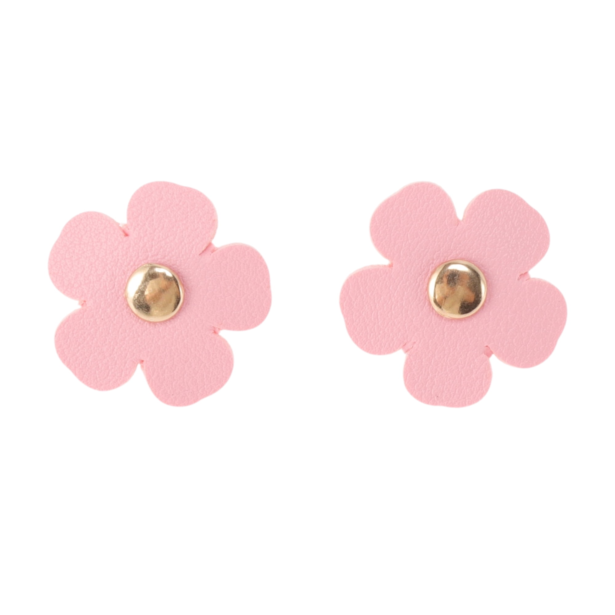 Unique Bargains Faux Leather Flower Shoelace Charms 1 Pair Dark Pink