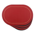 thumbnail image 1 of Unique Bargains Faux Leather Placemats for Kitchen Washable Table Placemats 6pk Black Red, 1 of 7