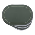 thumbnail image 1 of Unique Bargains Faux Leather Placemats for Kitchen Washable Table Placemats 6pk Green Gray, 1 of 7