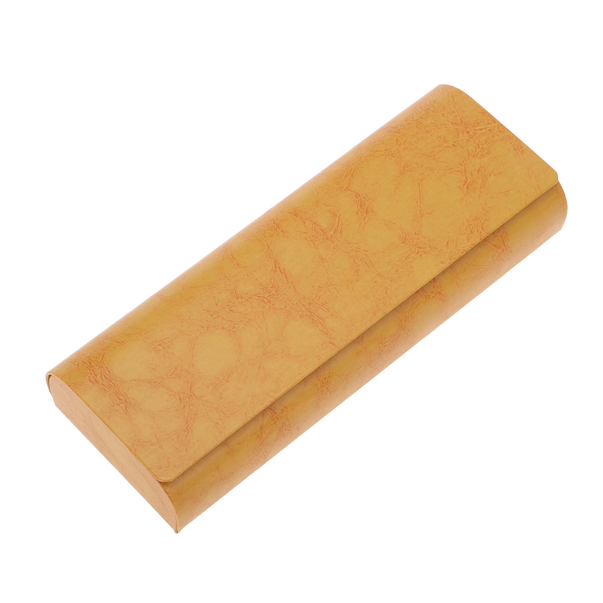Unique Bargains Faux Leather Portable Eyeglasses Case 6.3"x2.36"x1.38"(L*W*H) Orange