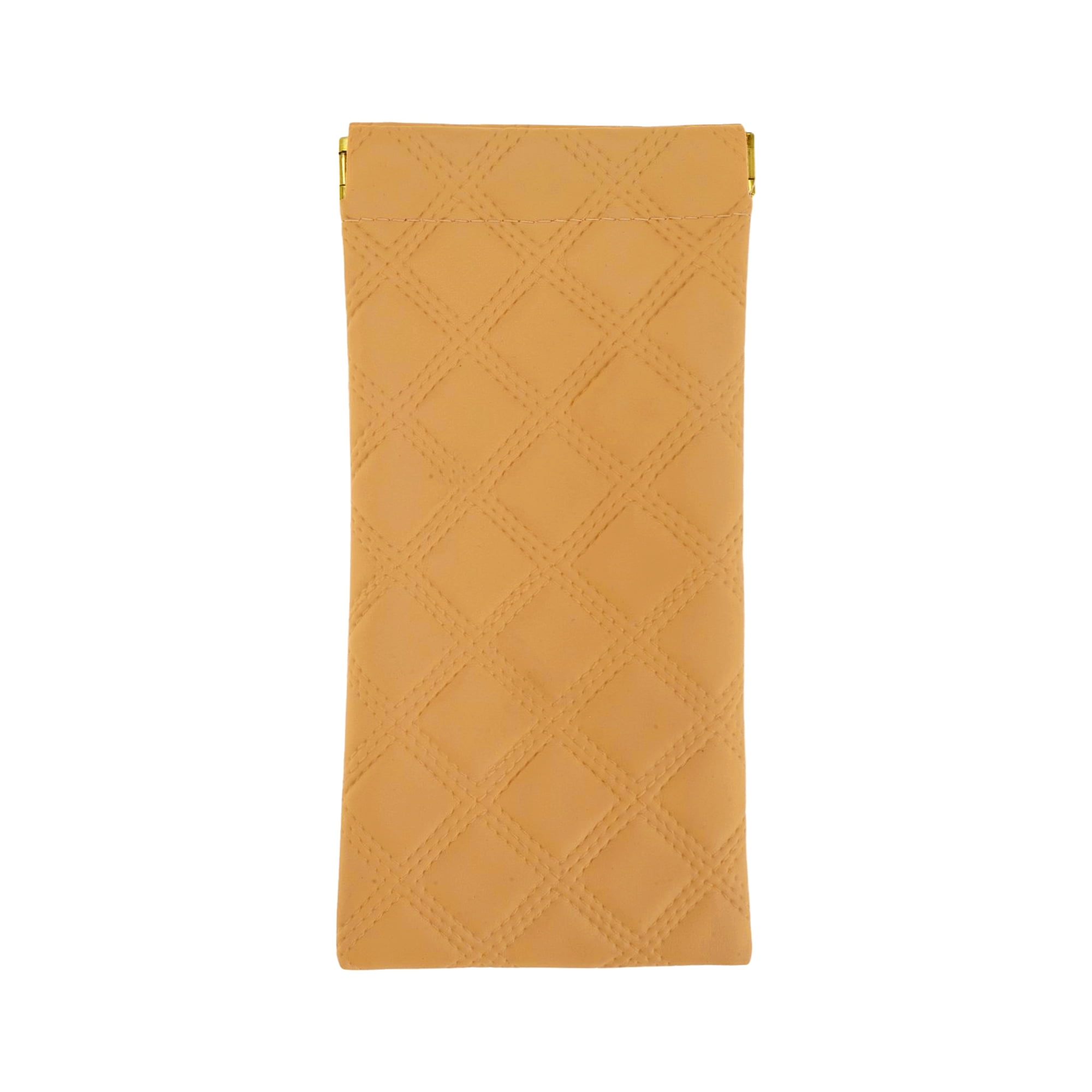 Unique Bargains Faux Leather Squeeze Portable Eyeglasses Case 6.89"x3.35"(L*W) Orange