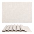 thumbnail image 1 of Unique Bargains Faux Leather Table Placemats for Kitchen Dining Table Light Beige 17x12in, 1 of 7