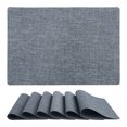 thumbnail image 1 of Unique Bargains Faux Leather Table Placemats for Kitchen Dining Table Light Blue 17x12in, 1 of 7