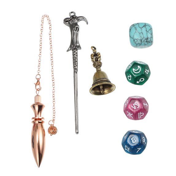 Unique Bargains Faux Natural Crystals Stones Kit For Meditation Wand Necklace Bell Faux Natural Crystals Colorful