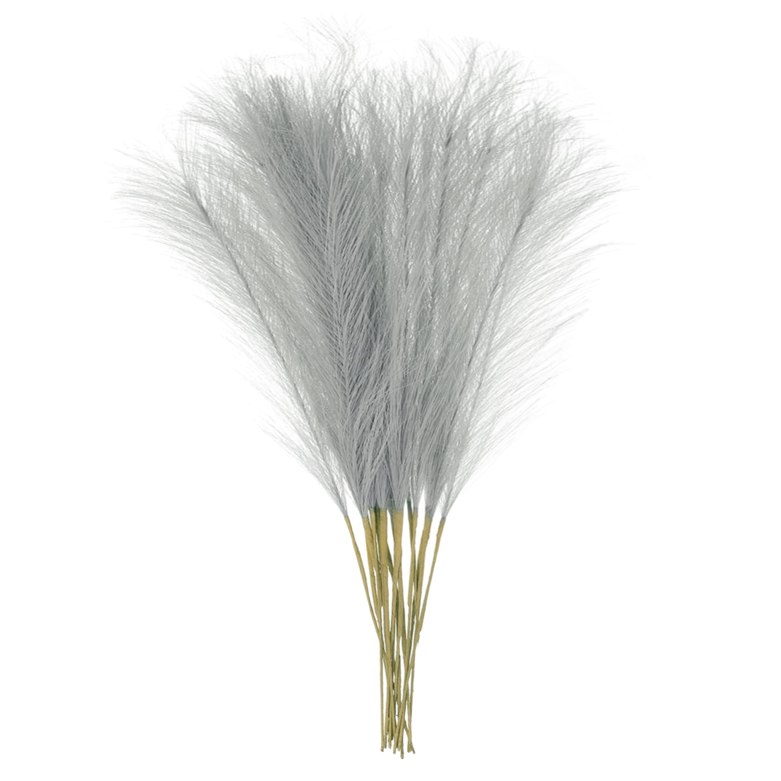 Unique Bargains Faux Pampas Grass Artificial Fake Dried Grass Decor for Home Gray