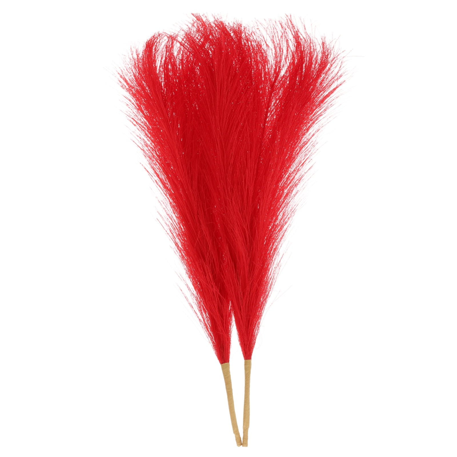 Unique Bargains Faux Pampas Grass Artificial Fake Dried Pampas Grass Decor Red