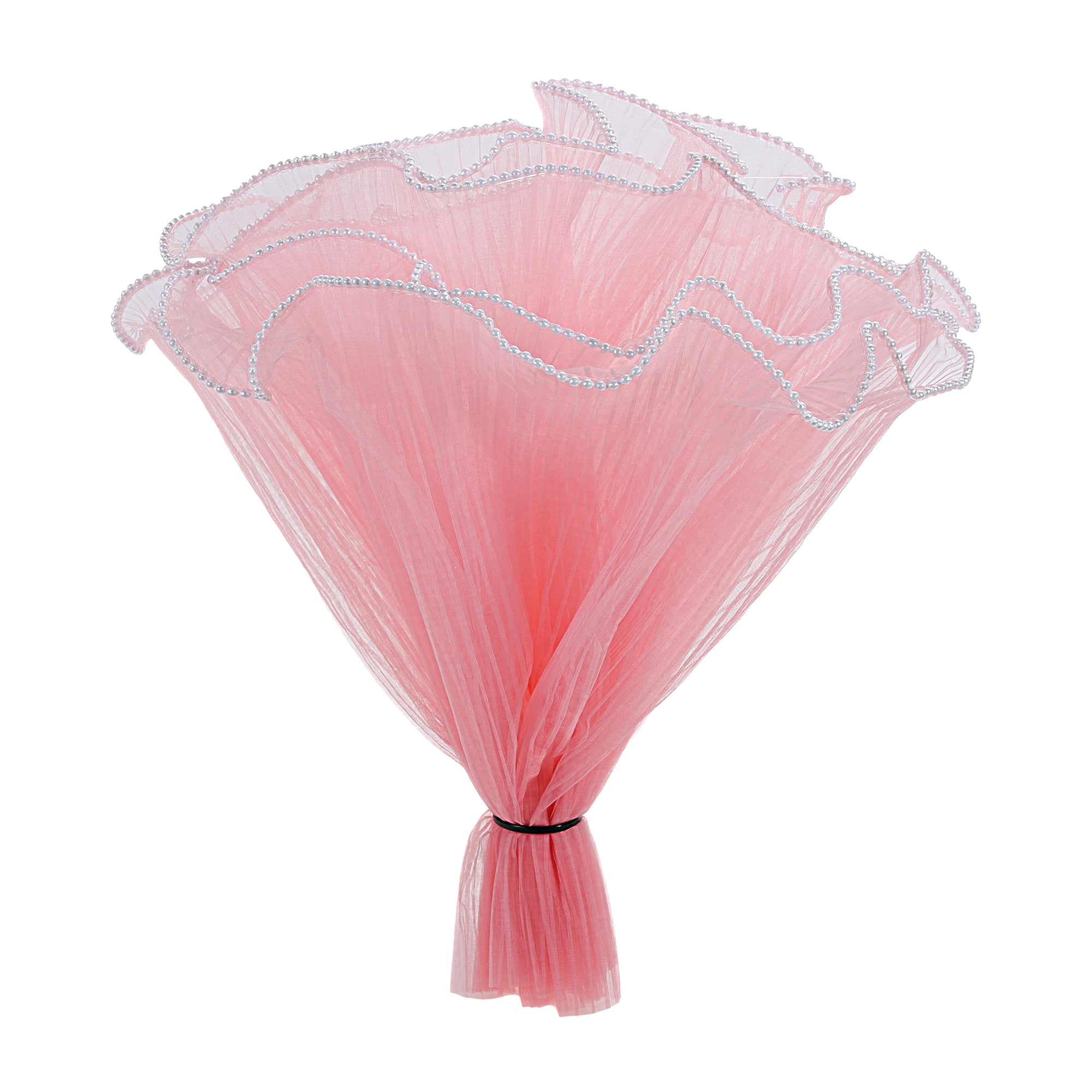 Unique Bargains Faux Pearl Edge Flower Wrap Paper for All Occasions 1 Pc Pink