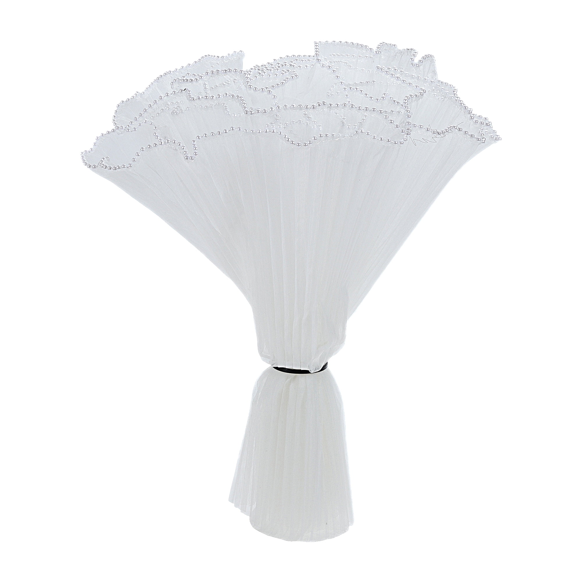 Unique Bargains Faux Pearl Edge Flower Wrap Paper for All Occasions 1 Pc White