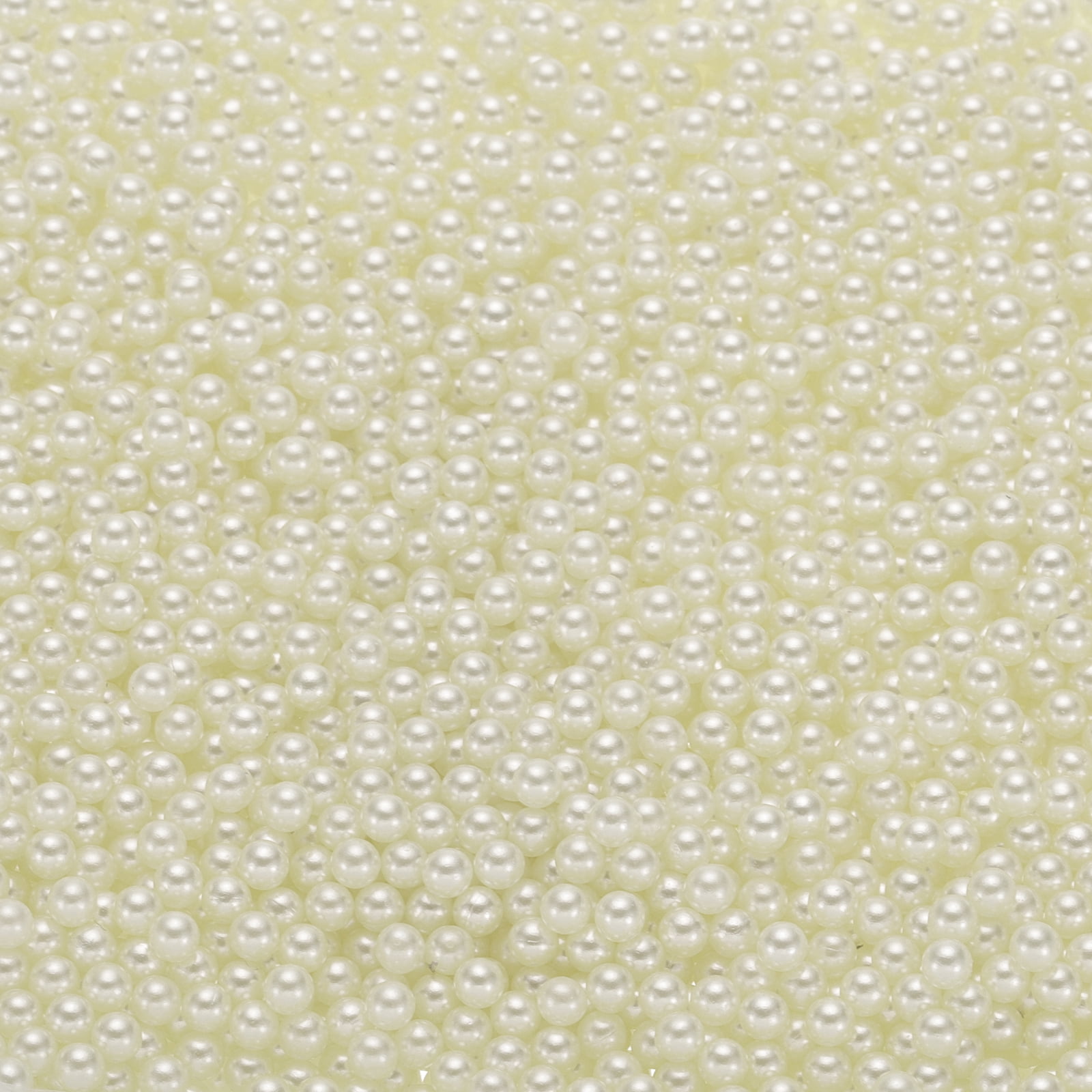 Unique Bargains Faux Pearl for Crafting No Hole Pearls for Vase Fillers Beige