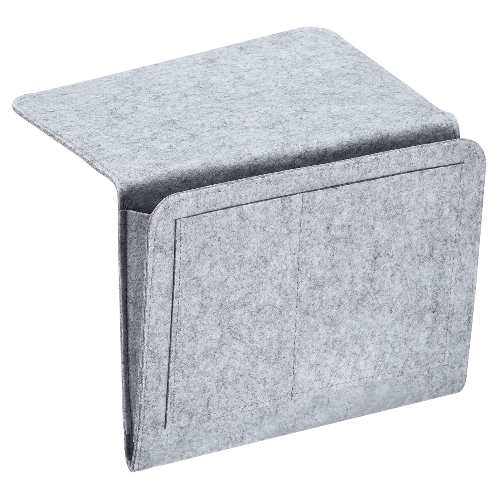 Unique Bargains Felt Bedside Hanging Organizer for Remotes and Phones Light Grey 11"