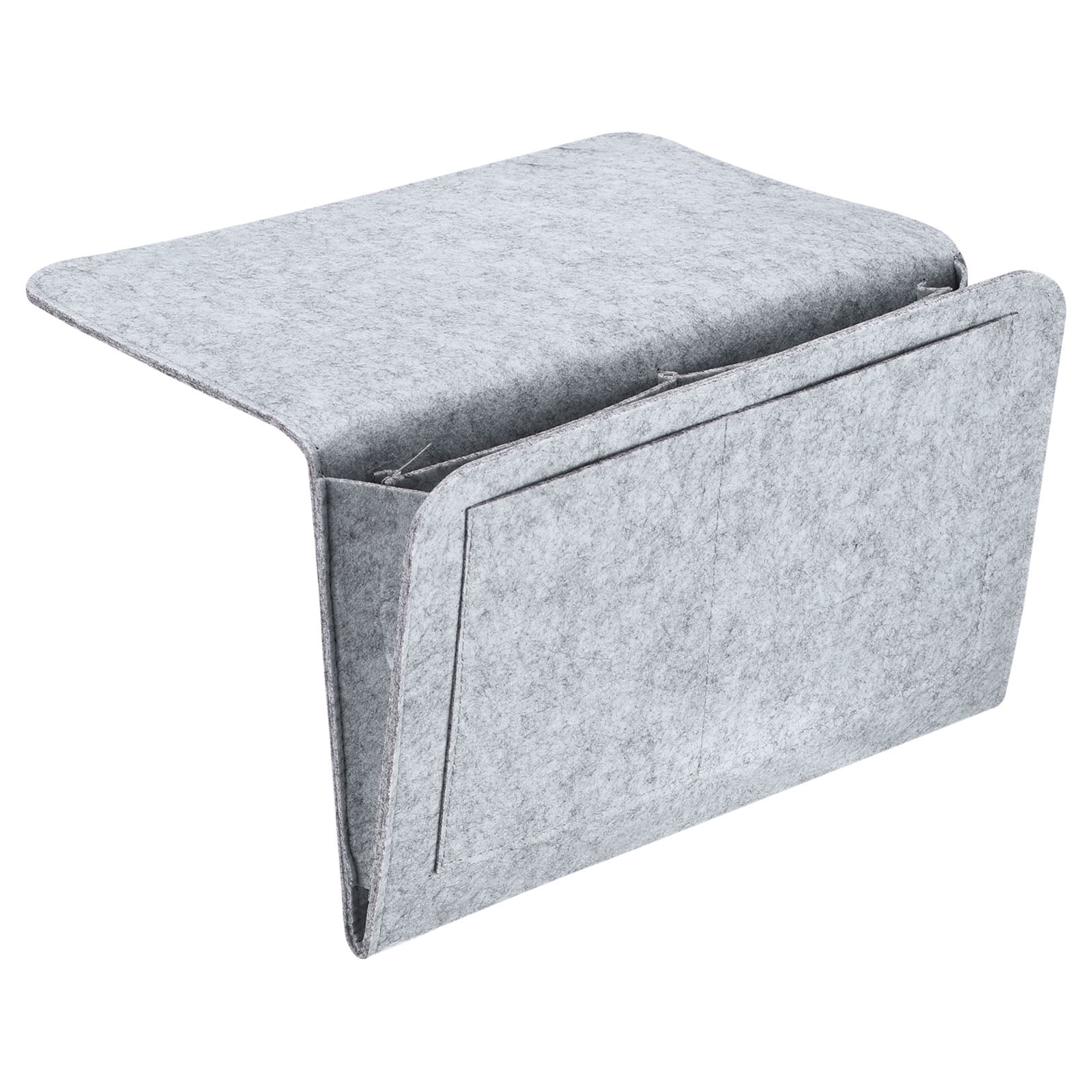 Unique Bargains Felt Bedside Hanging Organizer for Remotes and Phones Light Grey 13"
