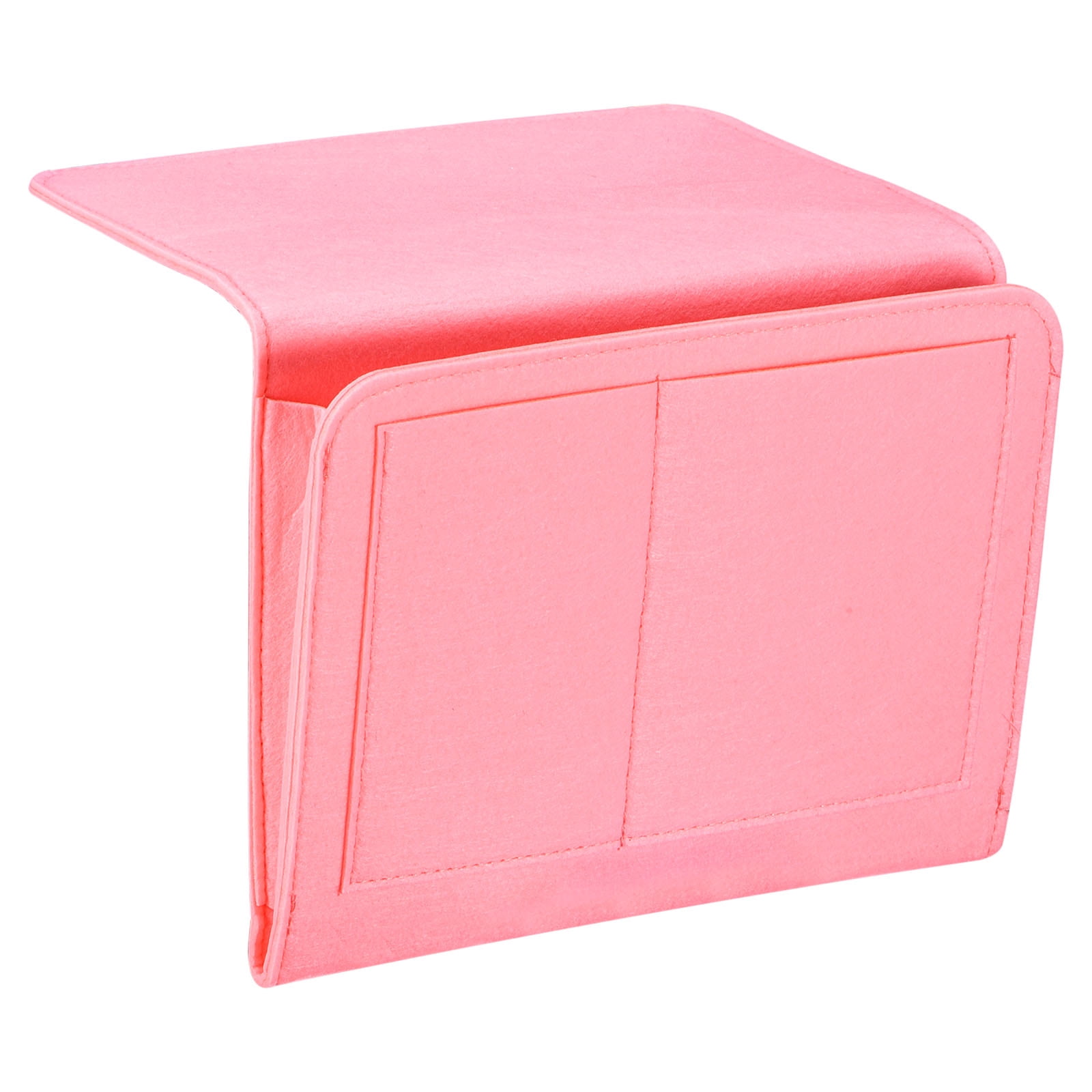 Unique Bargains Felt Bedside Hanging Organizer for Remotes and Phones Pink 11"
