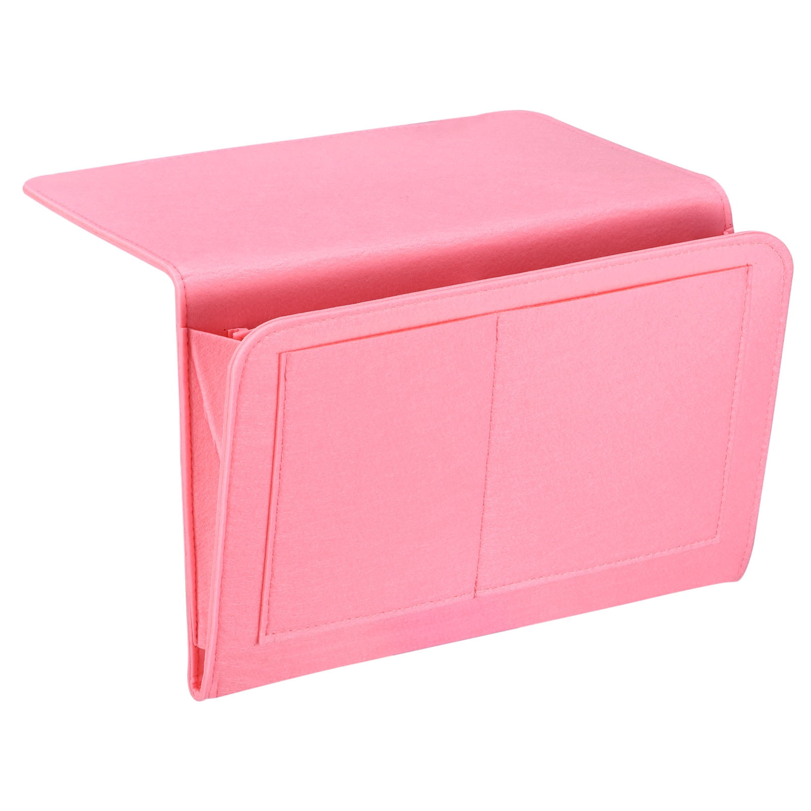 Unique Bargains Felt Bedside Hanging Organizer for Remotes and Phones Pink 13"