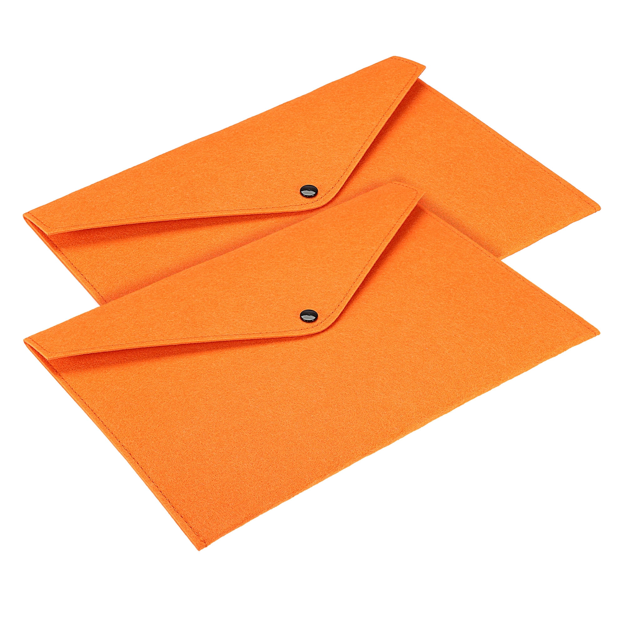 Unique Bargains Felt Folder Envelope Document Storage Pouch Organizer Orange