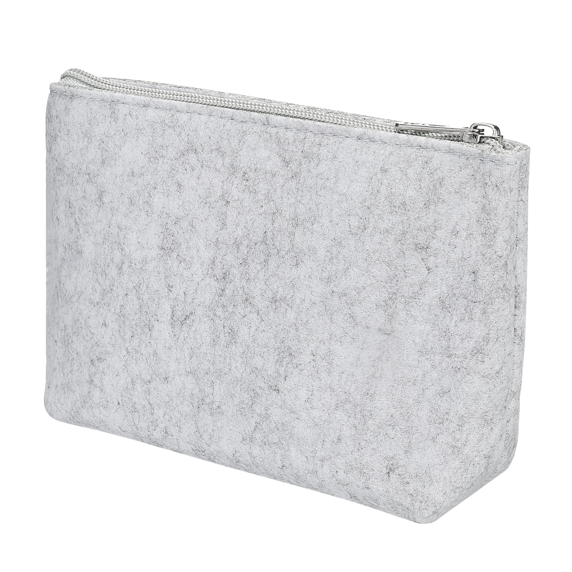 Unique Bargains Stationery Storage Zipper Pouch Office Organizer Light Gray