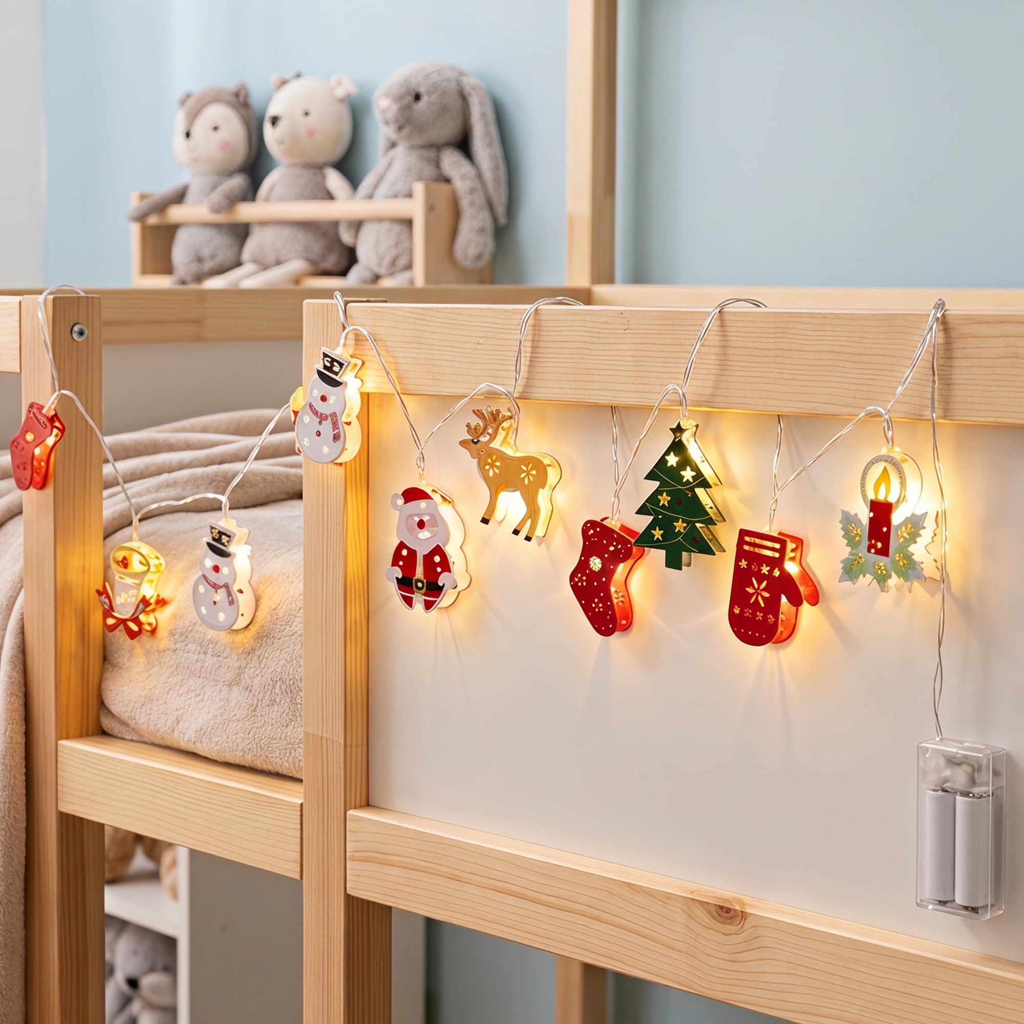 Unique Bargains Figurine Indoor Holiday Fairy Lamps 4.9 ft Multicolor Battery Operated