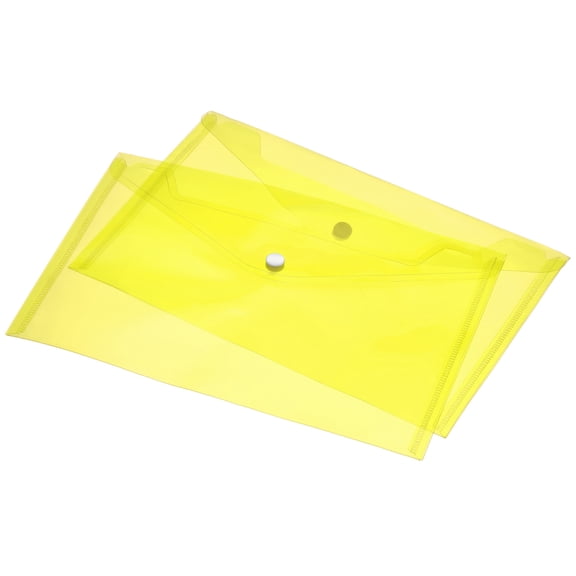 Unique Bargains File Folder Plastic Envelopes Document Organizer Yellow