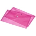 thumbnail image 1 of Unique Bargains File Folders Office Plastic Envelopes Document Organizer with Snap Button Pink, 1 of 6