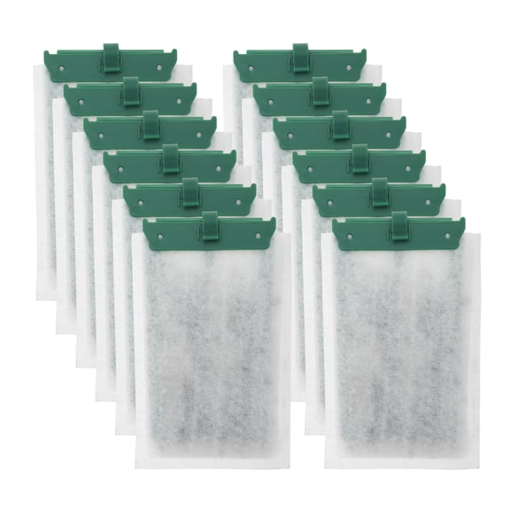 Unique Bargains Filter Cartridge Replacement High-Efficiency Activated Carbon Fish Tank Filters for ReptoFilter Medium Filter Green White 12 Pcs
