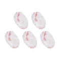 thumbnail image 1 of Unique Bargains Fish Single Layer Shower Cap 5 Pcs White Floral, 1 of 5