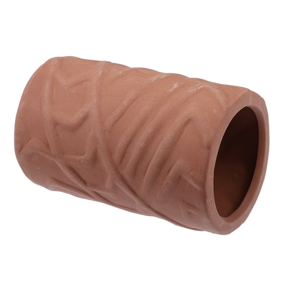 Unique Bargains Fish Tank Decoration Stone for Aquatic Pets to Breed Play Rest Red Brown 4.25x2.76x2.76 Inches