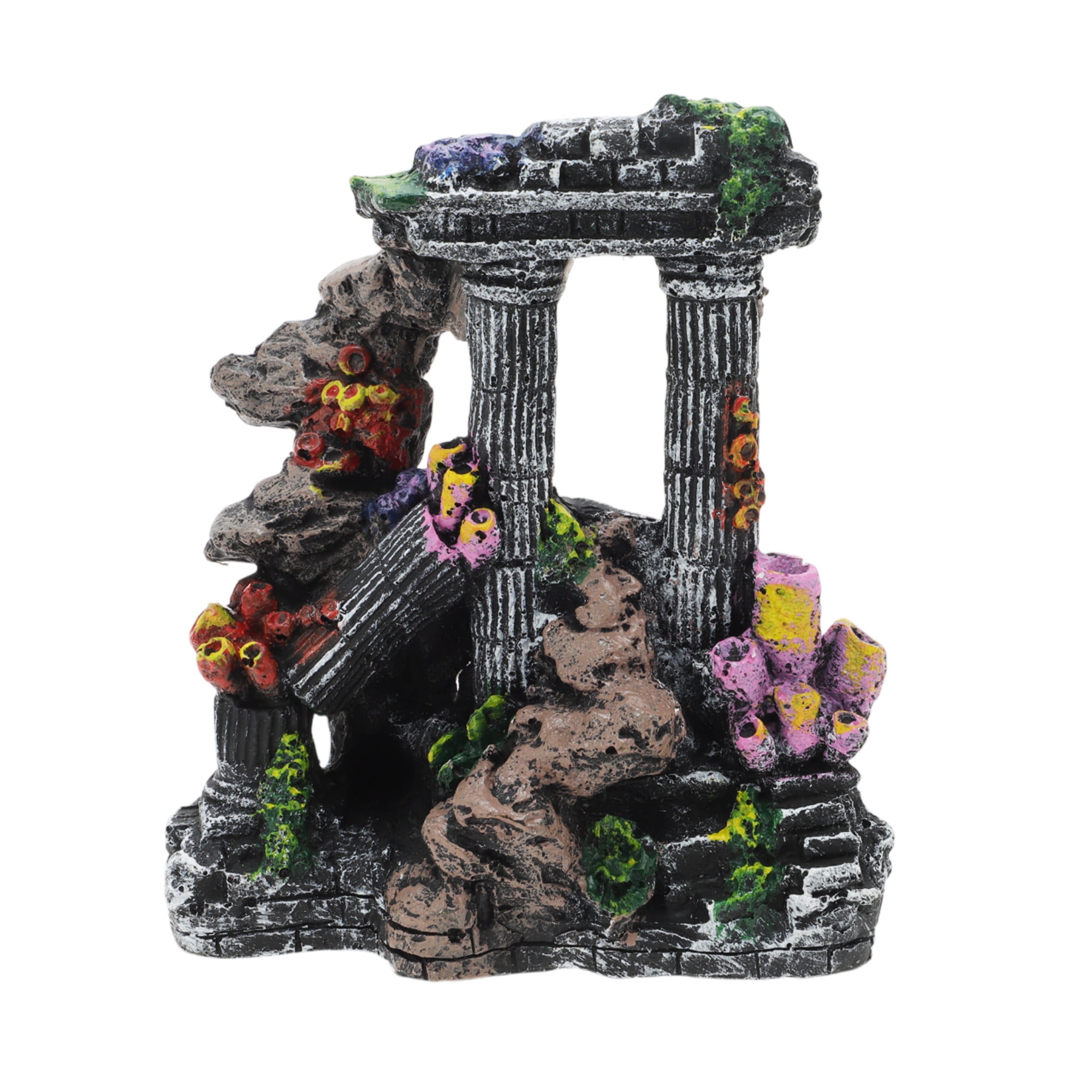 Unique Bargains Fish Tank Decorations Natural Coral Reef Design Aquarium Decorations Enhances Underwater Aesthetic for Fish Black Gray