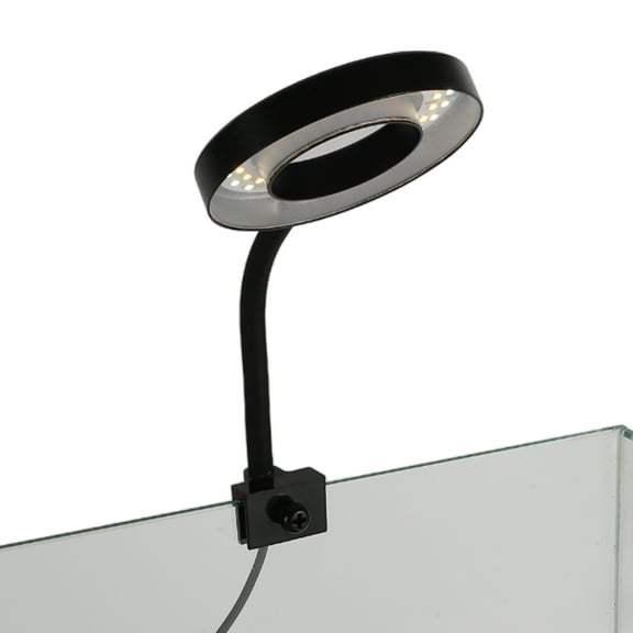 Unique Bargains Fish Tank Light Aquarium Light USB Small Aquarium Light 360° Rotate Timer Aquarium Lamp Black