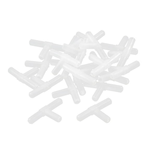 Unique Bargains Fishbowl T Shape Three Way Plastic Air Line Tubing Connectors 22 Pcs